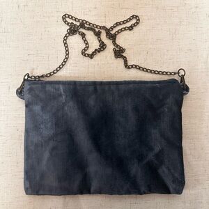 Blue Teal Velvet Crossbody Mini Bag